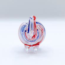Load image into Gallery viewer, Elephant Hand Pipe (Red, White, Blue)
